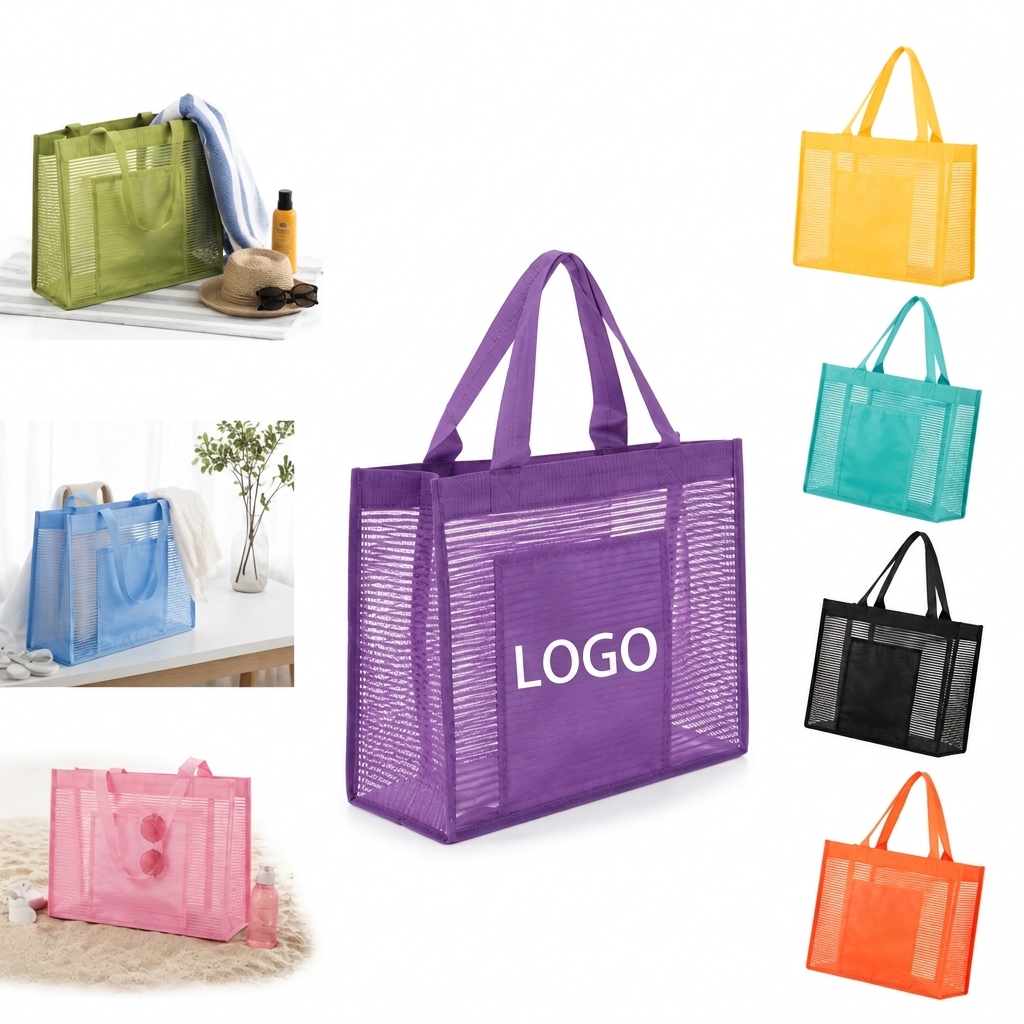 Translucent Striped Tote Bag