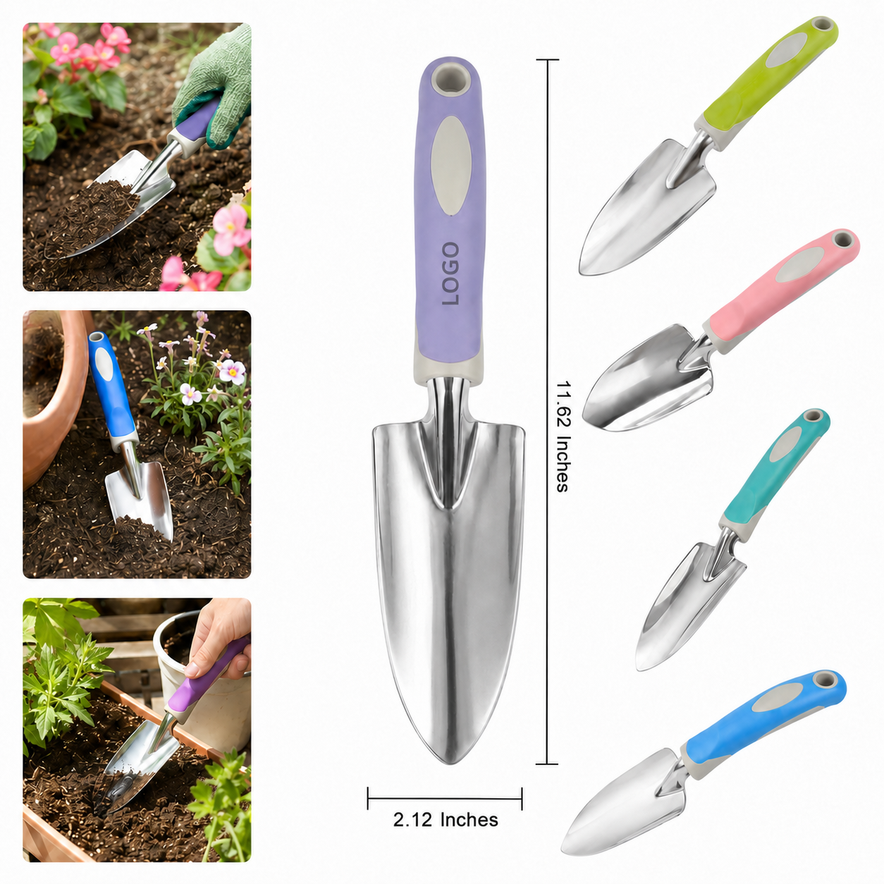 ErgoGrip Multi-Color Garden Hand Shovel