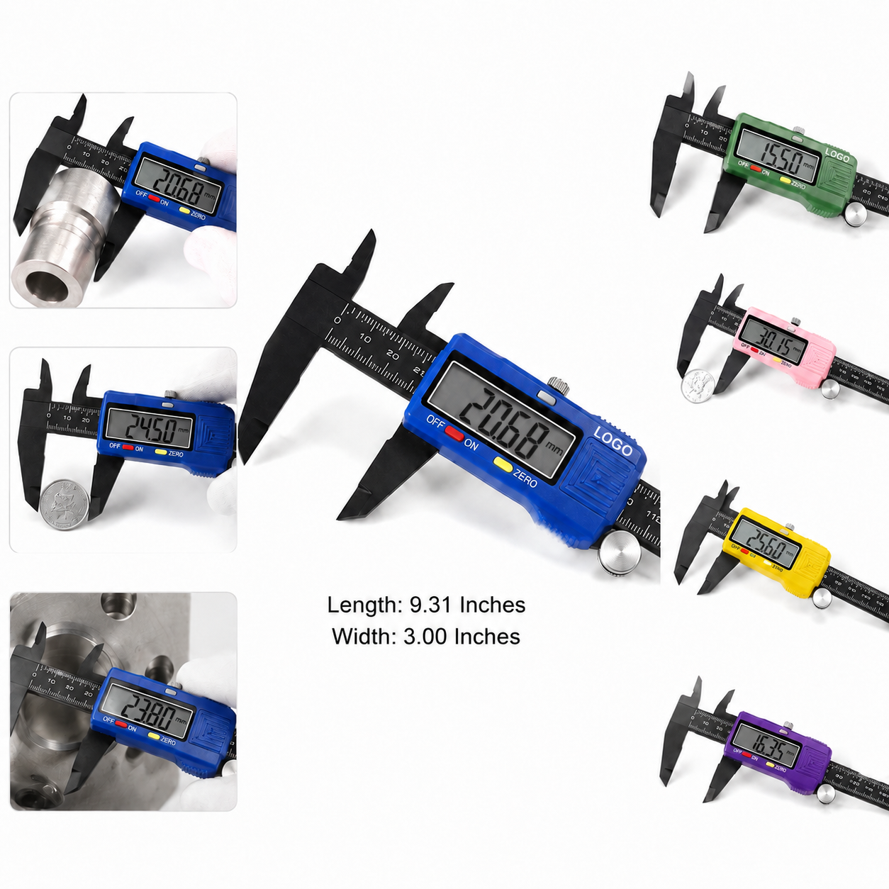 6-Inch Stainless Steel LCD Digital Caliper Measuring Tool