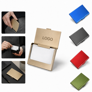 Sleek Aluminum Business Card Holder