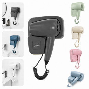 Space-Saving Wall-Mounted Hotel Hair Dryer