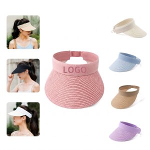 Breathable Wide Brim Straw Sun Visor