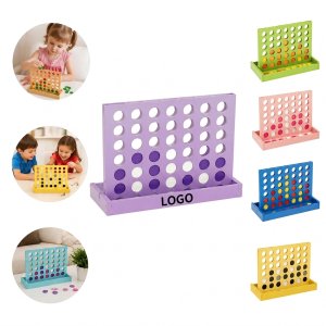 Wooden Four-in-a-Row Drop Disc Game