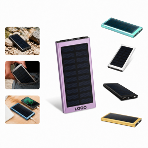 8000mAh Aluminum Solar Charger Power Bank