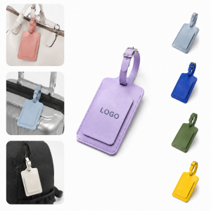 Sleek Vegan Leather Luggage Tag