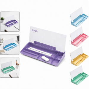 Tempered Glass Desktop Dry Erase Whiteboard Organizer